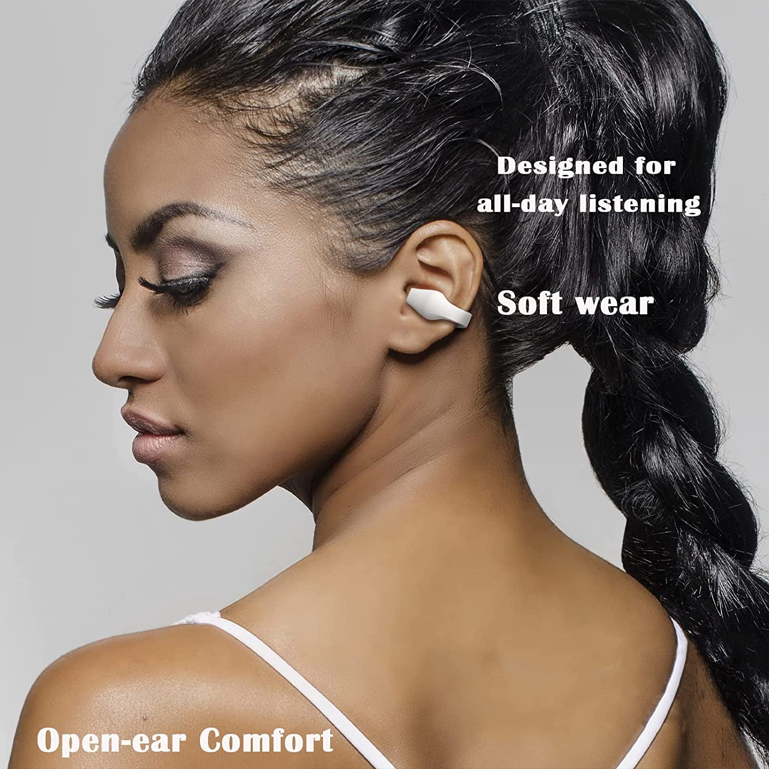 Clip On Open Ear Headphones Bone Conduction Earbuds Ear Clip Buds Wireless Bone Conduction Headphones Bluetooth Earbud Earphones Bone Conducting Earbuds