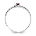 thumbnail image 2 of 10k White Gold Ruby Birthstone Ring July Gemstone, 2 of 9