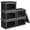 Black-L(5-Pack), variant on Large StorBaskets BWith Lids - Stackable Cube For Closet  3 Pack Beige Windows Organizer Home Organizers And Clothes Cd Towels