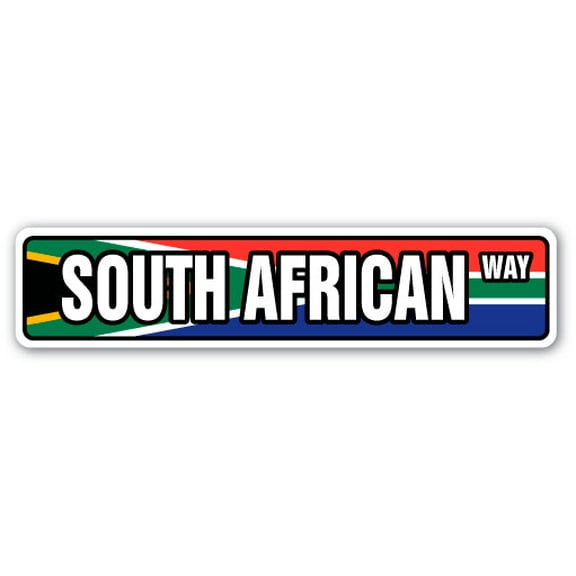 SOUTH AFRICAN FLAG Street Sign african national nation pride country | Indoor/Outdoor | 18" Wide