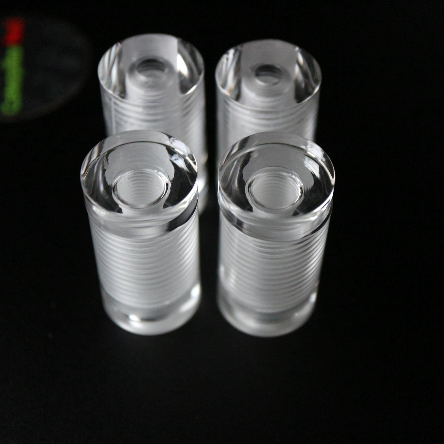 4 x Clear Standoffs, Glass Like, Acrylic, transparent spacers, plastic, wallmount, display signs, Anti-Corrosion, Waterproof, Size 19x30mm, (3/4 x 1 6/32 in)