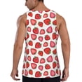 thumbnail image 3 of Easygdp Hand Drawn Strawberry Men's Tank Top, Sleeveless Muscle T Shirts, Breathable, Quick-Dry, Loose for Gym, Running, Fitness - 4X-Large, 3 of 9