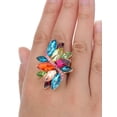 thumbnail image 2 of Women's Vine Marquis Stone Stud Fashion Stretch Ring, Multi/Gold-Tone, 2 of 3