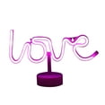 thumbnail image 2 of Cinvoph Valentine's Day Love LED Neon Light Battery Powered Decorative Night Light Tabletop Decor for Bedroom Living Room Wedding Party Anniversary 13"x8", Pink, 2 of 5