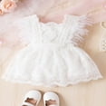thumbnail image 2 of Enfants Bébé Fille Partie Robe Plume Mouche une Ligne Princesse Robes, 2 of 7