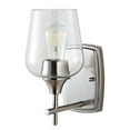 thumbnail image 3 of Safavieh Valda 11 in. H One Light Wine Glass Wall Sconce, Nickel/Clear, 3 of 6