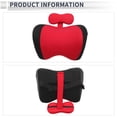 thumbnail image 4 of Unique Bargains Car Headrest Pillow Ergonomic Comfortable Neck Support Pillow Milk Silk Fabric and Memory Foam Bandage Adjustable width Black and Red Set of 1, 4 of 7