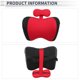 thumbnail image 4 of Almohada para reposacabezas de automóvil Unique Bargains, soporte para cuello ergonómico y cómodo, tela de seda de leche y espuma de memoria, banda ajustable de ancho, negro y rojo, set de 1, 4 of 7