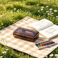thumbnail image 2 of Ouuluon 2Pcs Pencil Case, Large Capacity Thick Pencil Box, 8x5x2in Gray Easy Wipe Pencil Boxes for Office Sketch Art Supplies, 2 of 7