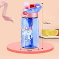 thumbnail image 2 of Heitepabg Kids Water Drinking Bottle BPA Free, Auto Push Button, Chug Lid, Carry Lightweight, Leak-Proof Water Bottle with Cute Design For Girls & Boys, 2 of 3