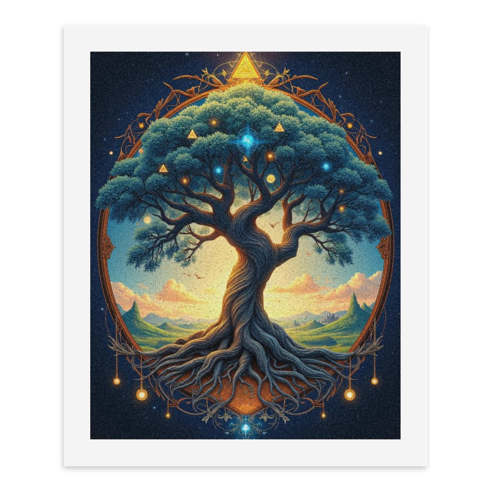 Paint By Numbers Kit for Adults Beginner - Ethereal Tree Of Life Fantasy Art DIY Canvas Painting Kits for Adults, Frameless Paint By Number for Adults for Home Wall Decor 16x20 Inch