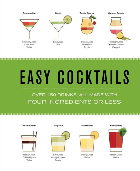 Easy Cocktails Over 100 Drinks, All Made with Four Ingredients or Less (Hardcover)