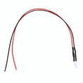 thumbnail image 3 of 10pcs 12v 5mm LED Light emitting Diode Wired Multicolor LED Light Cable 20cm 0.06W(White), 3 of 7