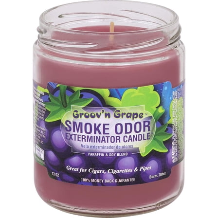Smoke Odor Exterminator 13oz jar candle, Groov'n Grape LIMITED EDITION