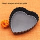thumbnail image 5 of Bewildely Sartenes para tartas de 4 piezas, antiadherentes de grado alimenticio para hornear tartas deliciosas, sartenes con forma de corazón de Herramientas y accesorios para hornear negro, 5 of 6