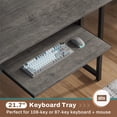 thumbnail image 5 of L-Shaped Desk with Hutch & Pegboard, Corner Gaming Desk with LED Lights & Charging Station for Bedroom, Dark Gray, 5 of 7