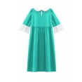 thumbnail image 2 of iiniim Kids Girls Medieval Princess Dress-up Lace Collar A Line Maxi Gown Dress Green 14, 2 of 4