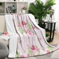 thumbnail image 2 of Flannel Throw Blanket with Classic Botanical Design: Cozy, Warm & Ultra Soft Blanket - Perfect 50x60in Couch Blanket for Home Decor - Great Gift for Kids & Adults, 2 of 5