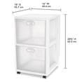 thumbnail image 2 of Sterilite Ultra™ 2 Drawer Cart- White, 2 of 3