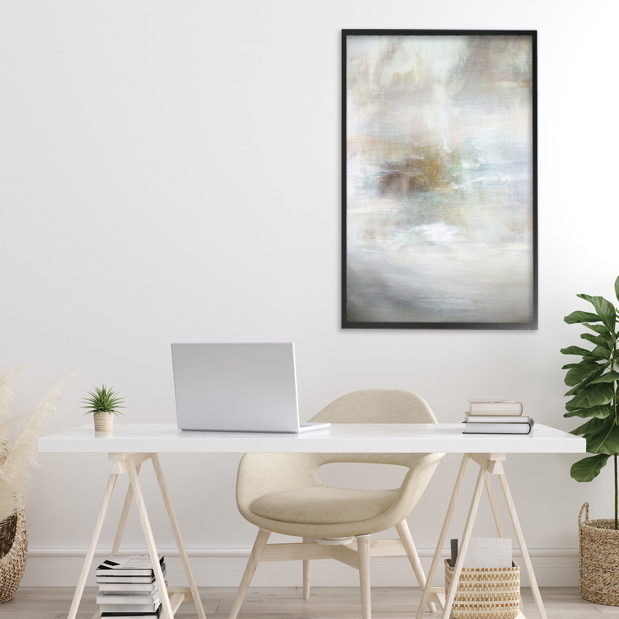 Stupell Industries Soft Haze of Subtle Light Black Framed Giclee Art, design by Hope Bainbridge