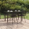 thumbnail image 1 of vidaXL 5 Piece Garden Dining Set Black Poly Rattan, 1 of 5