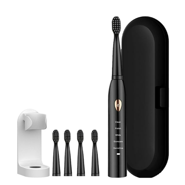 Toothbrush, 4 Brush Heads Toothbrush, 5 Cleaning Modes, IPX7-newly Upgraded Toothbrush, Longer Life, Faster Charging