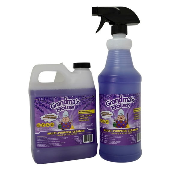 Grandma's House Multi-Purpose and Cleaner Pack of 2 ( 1 Bottle with Sprayer and 1 Refill)