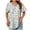 Light Blue, variant on TOWMUS V-Neck T-shirts for Women Petal Sleeve Tunic Tops Summer Casual Womens Shirts