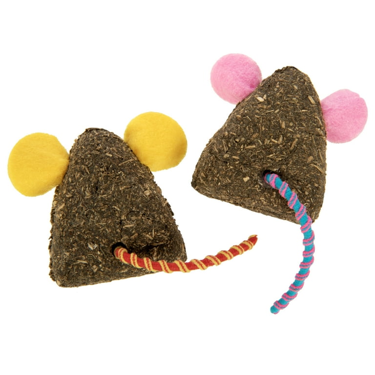 maocatリモージュ2セット SmartyKat Mousy Mayhem 2-Piece Compressed Catnip Mice Cat Toys