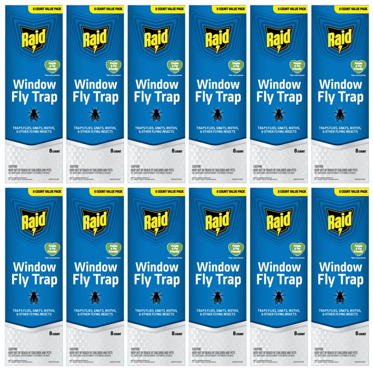 Raid Window Fly Trap, Transparent, 96-Pack photo 1