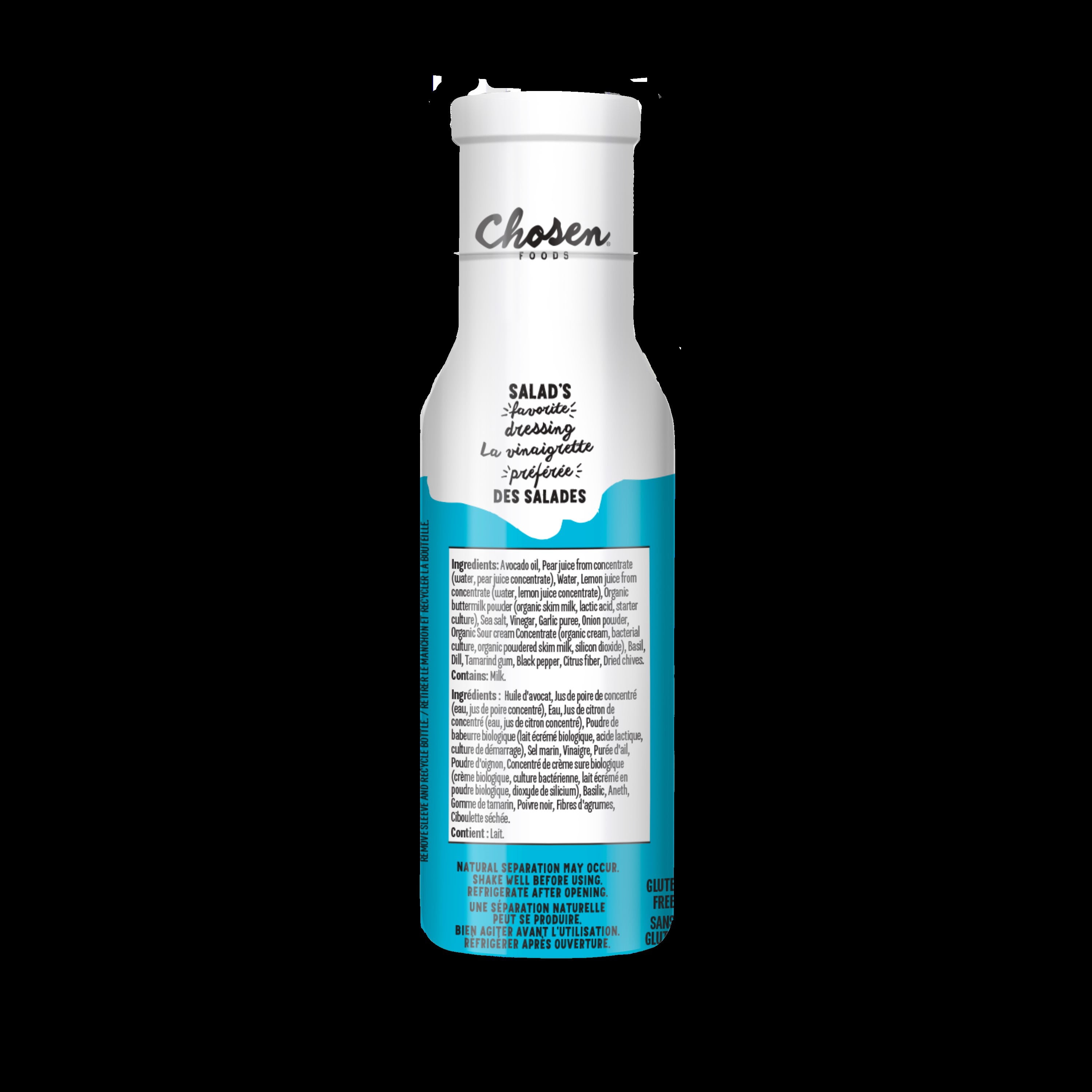 Chosen Foods Vinaigrette à l’huile d’avocat Ranch 237ml