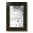 thumbnail image 2 of ArtToFrames 7" x 11" Honors Black with Gold Picture Frame, 7x11 inch Black Wood Poster Frame (WOM-5158),  Pack, 2 of 7