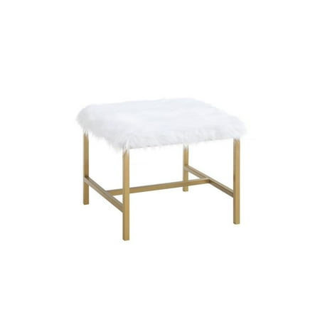 Hodedah White Faux Fur Vanity Stool Canada Hodedah White Faux Fur Vanity Stool, Makeup Vanity Stool Canada