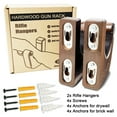 thumbnail image 2 of Angeebin Gun Rack Wall Mount Hold Up and Display Horizontal Rifle or Shotgun, Wooden Gun Hooks Suitable for Home and Store, 2 of 5