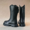 thumbnail image 7 of Ccpelsie Kids Girls Knee High Boots Tall Riding Boots High Heel Fall Winter Zipper Dress Shoes(Black,1), 7 of 7