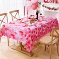 thumbnail image 3 of Valentine''s Day Tablecloth Rectangle 60x120 Inch, Red Love Heart Table Cloth, Romantic Butterfly Tablecloths, Polyester Waterproof Spillproof Tablecloth for Valentines Day Wedding Party Decoration, 3 of 6