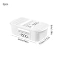 thumbnail image 3 of Usloyux Refrigerator Storage Containers, Food Preparation Boxes Kitchen Meat Fruit Vegetable Packaging, Sealed Lid Structure Stackable Storage Build, Plastic Fresh Keeping Containers for Fridge, 3 of 6