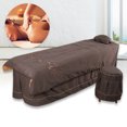 thumbnail image 4 of 4 Uds. Juegos de cama para salón de belleza, funda nórdica para Spa y masaje, funda para taburete, funda para taburete, color café oscuro, 4 of 13