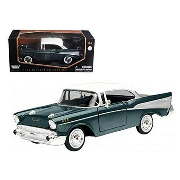 1 par 24 1957 Chevrolet Bel Air Diecast Modèle de Voiture&44; Vert