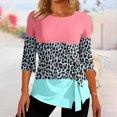 thumbnail image 1 of Qertyioot Femmes Été Mode Décontractée Impression Col Rond en Vrac T-shirt Tops Chemisier Pull, 1 of 5