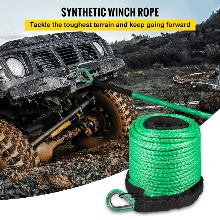 BENTISM Green Synthetic Winch Line 5/16 Inch X100FT