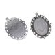 thumbnail image 1 of Ajuste de cabujón 10 Piezas De Bisel Ovalado Bandeja Cabujón Collar Colgante De Plata, 1 of 5