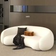 thumbnail image 2 of White Big Living Room Sofas Europe Loveseat Circle Curved Nordic Living Room Sofa Home use Luxury Sofy Do Salonu Home Furniture My Lux Decor Round, 2 of 15