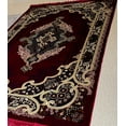 thumbnail image 2 of Luxurious Turkish Velvet Area Rug – 78in × 118 in , Persian Style Carpet with Red & Gold Floral Medallion Design, Made in Turkey, 2 of 5