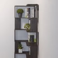 thumbnail image 6 of Leumius 5 Tier Freestanding L-Shaped Corner Bookshelf,Wooden Bookcase with Anti-drop Panel and Anti Tipping Device, Display shelf Open Storage,Dark Brown, 6 of 18