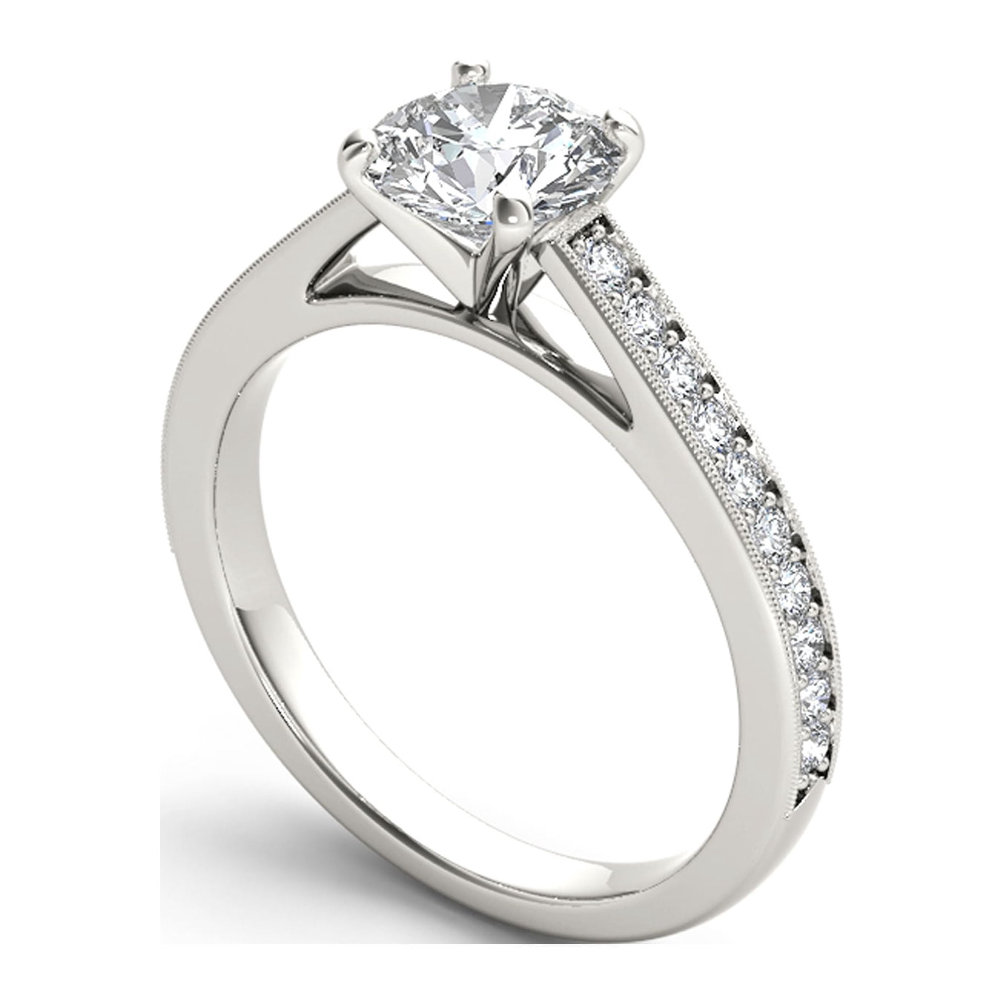 1 Carat T.W. Diamond Classic 14kt White Gold Engagement Ring