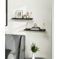 thumbnail image 3 of SUMGAR Black Gold Floating Shelves for Wall Modern Storage shelf for Bathroom Bedroom Livingroom Home Decor Plant Stands,Set of 2, 3 of 9