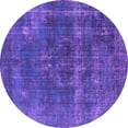 thumbnail image 1 of Ahgly Company Indoor Round Persian Purple Bohemian Area Rugs, 8' Round, 1 of 4