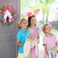 thumbnail image 3 of Easter Bunny Wreath Ornament Rabbit's Butt & Ear Wreath Door Hanging Decor, 3 of 5