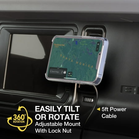 Scosche - MagicMount Pro Charge5 Dash / Vent for most Cell Phones - Black